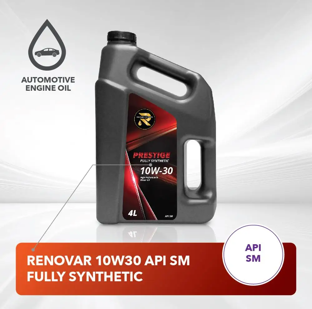 Полностью синтетическое смазочное масло для двигателя реновар 10W30 API SM
