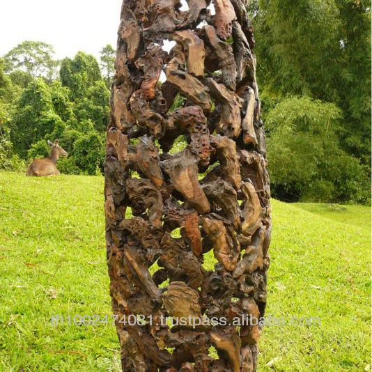 High Quality Wood Sculpture Garden Lights