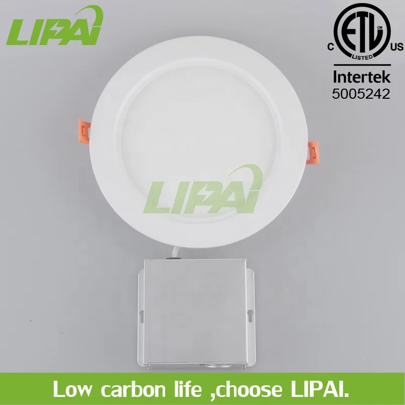 120V CRI 90 6inch 16W ETL ES approved LED recessed ceiling panel light with junction box for damp location
