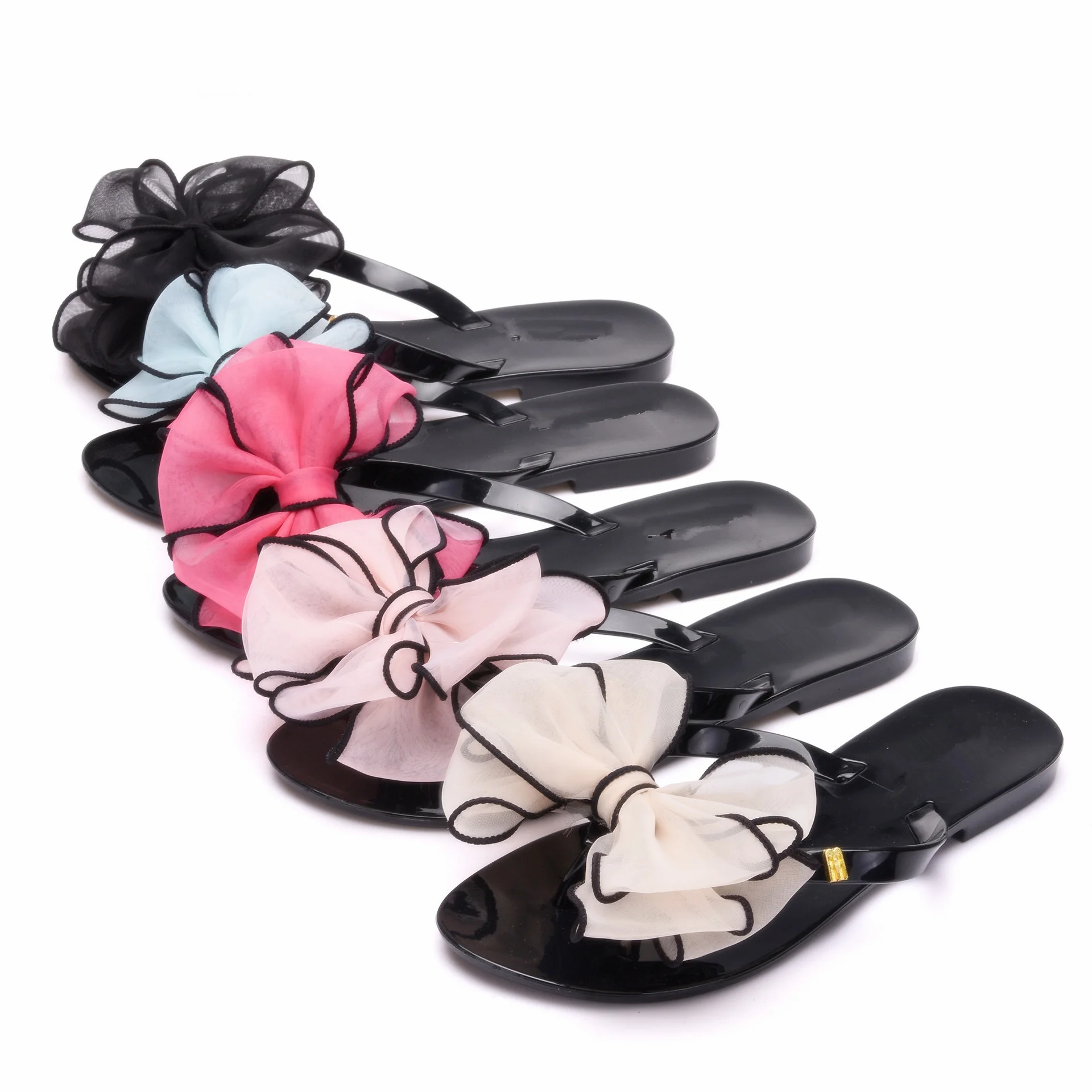 Colorful cheap flat EVA outsole with PVC strap upper beach lady flipflop