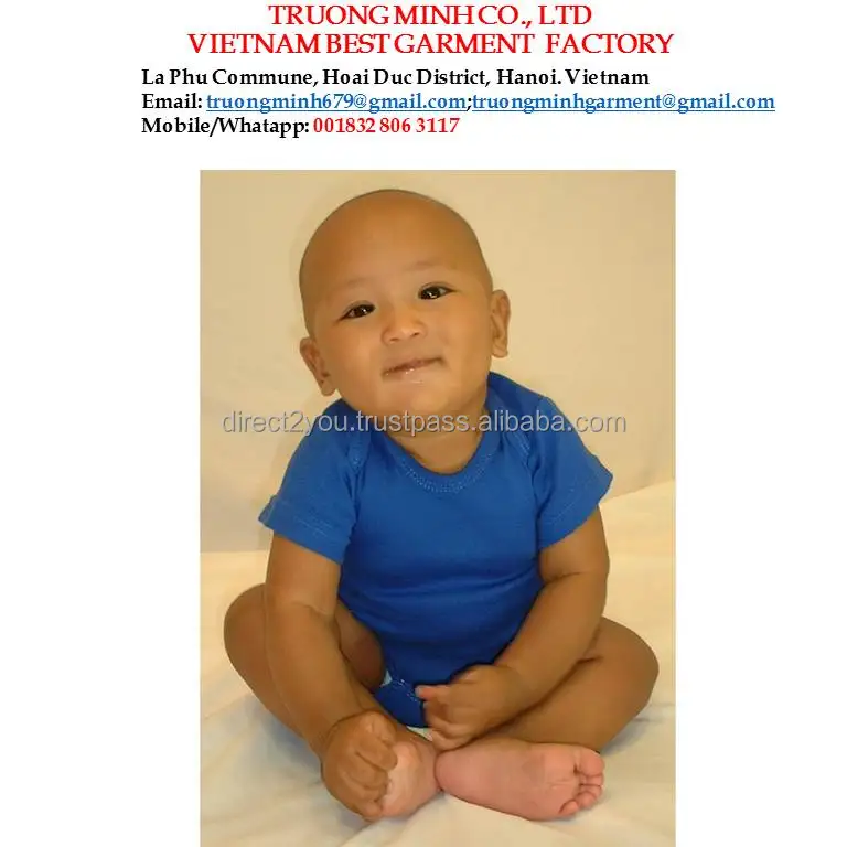 comfortable cotton kid bodysuit in blue