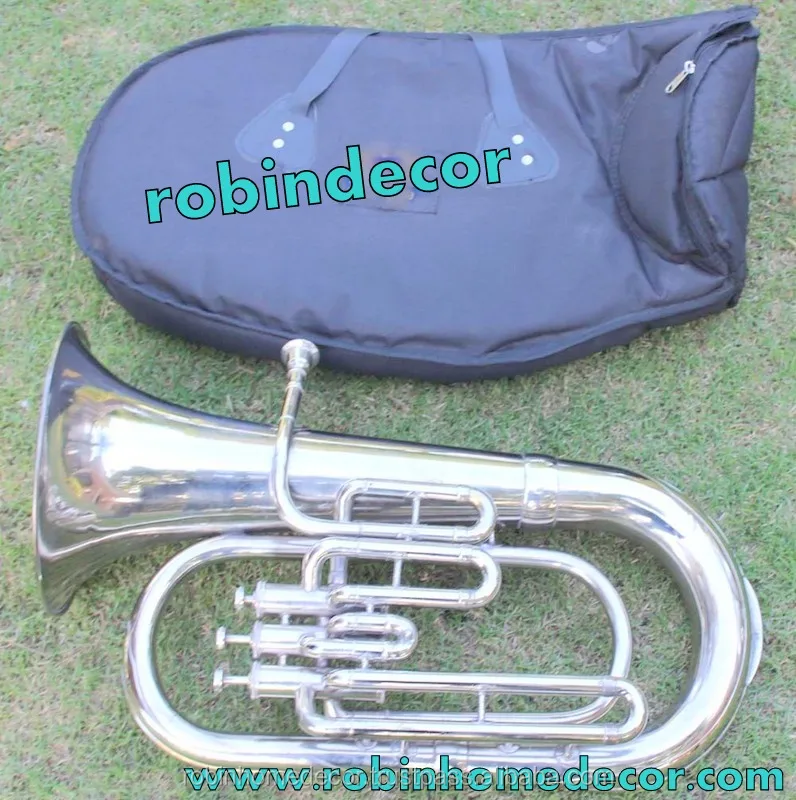 High on Demand Musical Instruments Euphonium Nickel Bb FLAT 3 V Tuba M/ P & Bag Fast Shipping Bb Gift for Sale