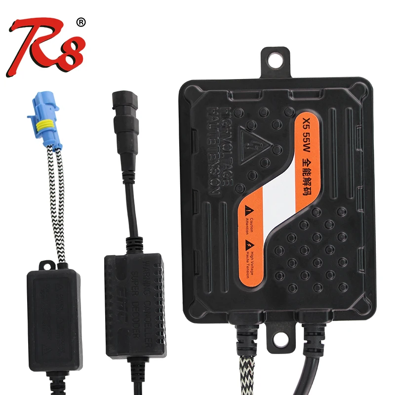 R8 New HID Xenon Headlight Lamp Ballast With Canbus AC 12V 55W EMC Approved