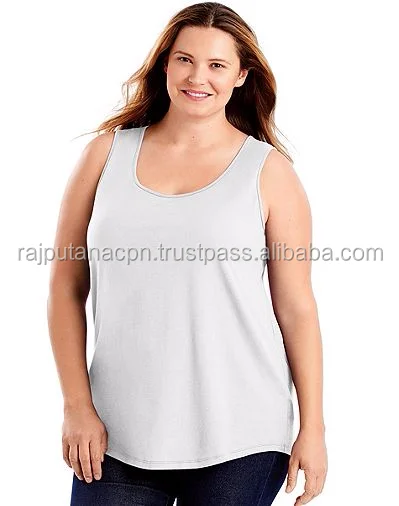 Women Tanktop T-shirt Ladies Wholesale Fat Girls Tank Top Full Printed Plus Size Sleeveless Tops