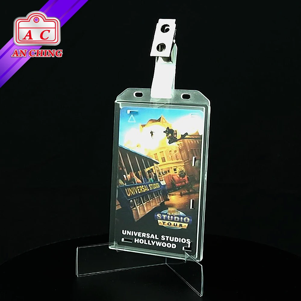 Матовый вертикальный твердый пластиковый держатель для удостоверения личности