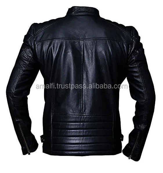 
Mens Black 100% Genuine Leather Jacket, pakistan leather jacket price 