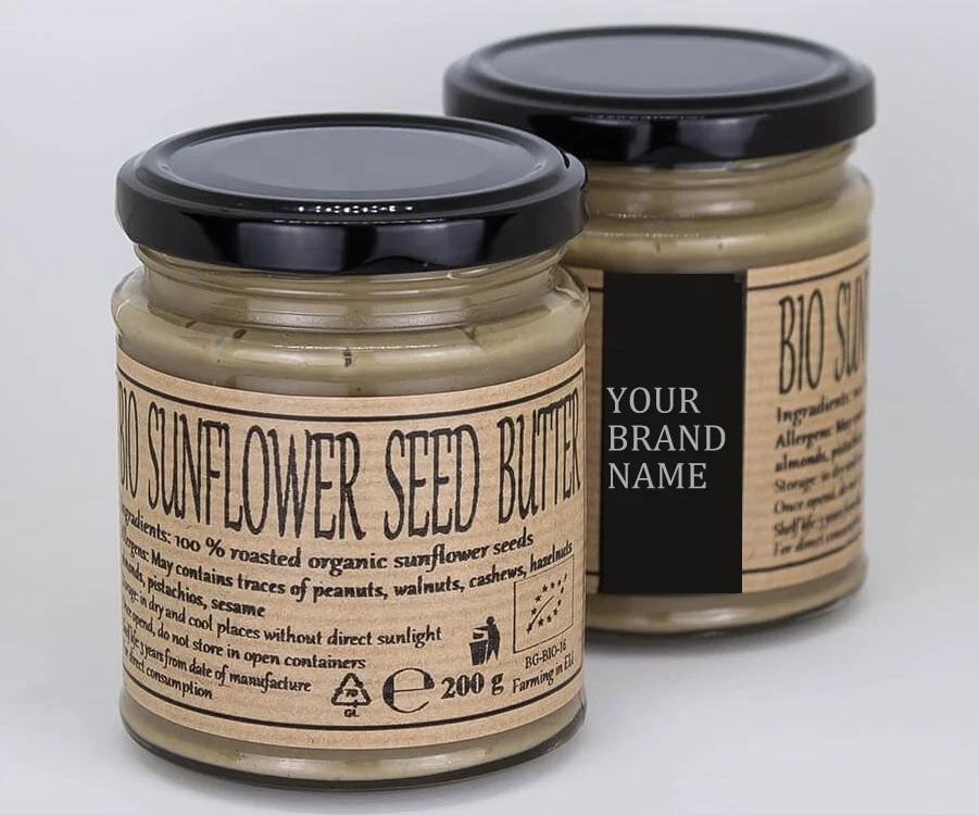 Organic Sunflower Seed Butter Natural Product | Private Label | Wholesale | Made in EU