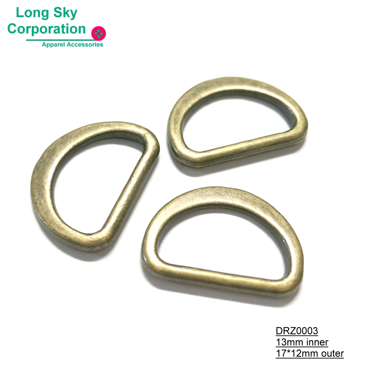 
(#DRZ0003/13mm inner) flat Dring shoe buckle for small strap belt 