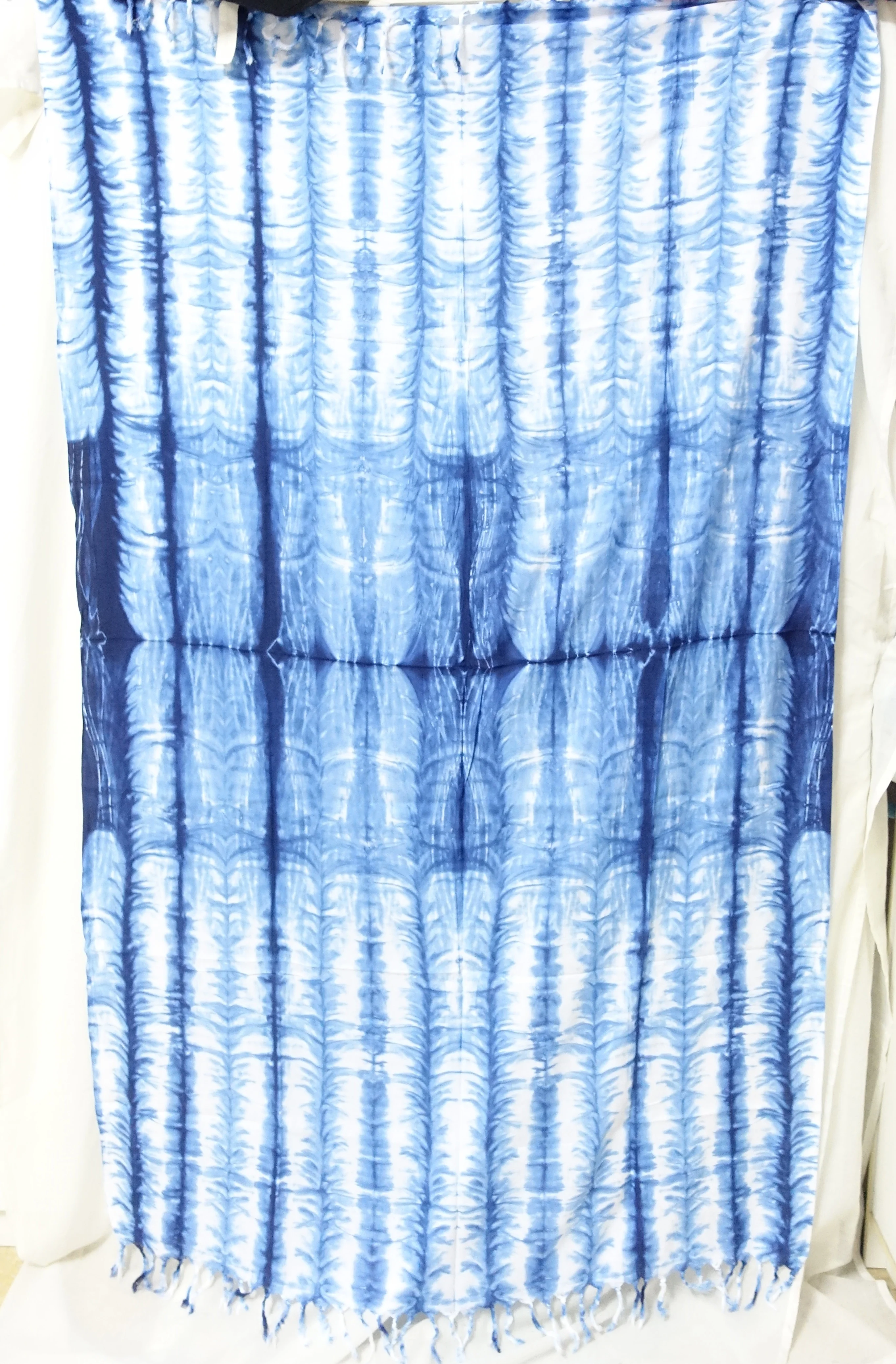 Синяя пикантная пляжная одежда цвета индиго с разноцветным узором ручной работы парео саронг