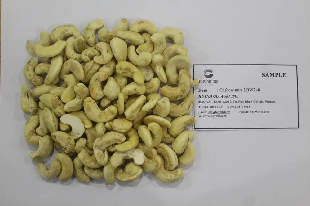 В соответствии со Стандартом AFI, белое целое ГМО, потребление человеком, класс A, максимальный уровень влажности 5%, орехи кешью из Вьетнама