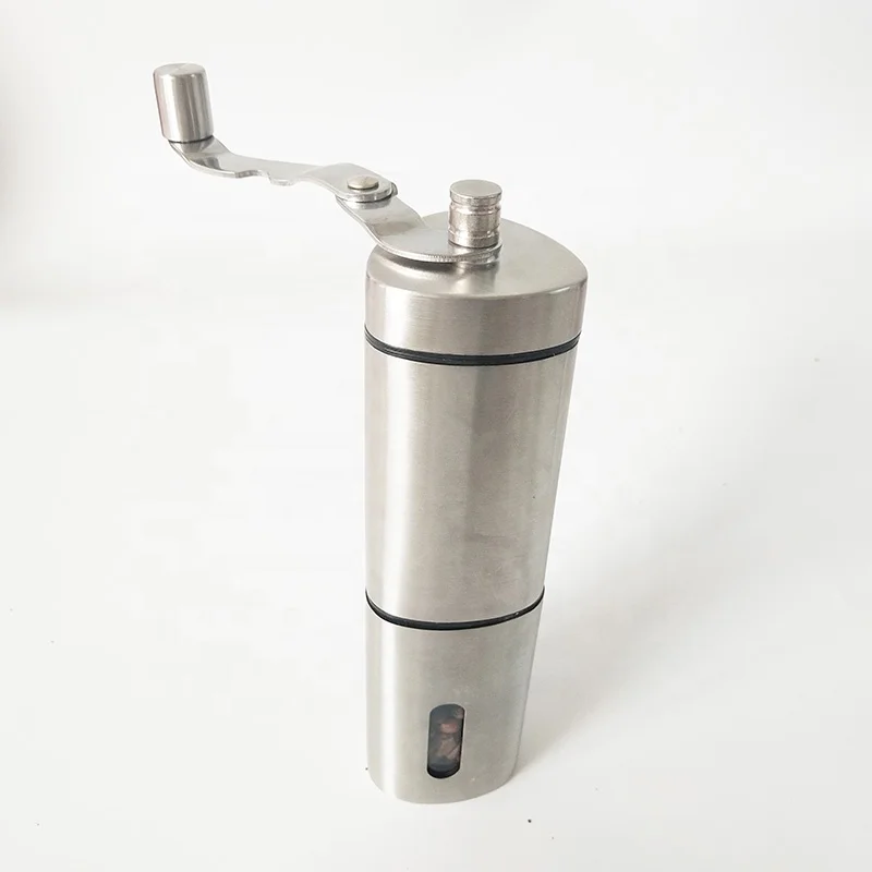 portable stainless steel manual coffee grinder hand coffee mill with ceramic core