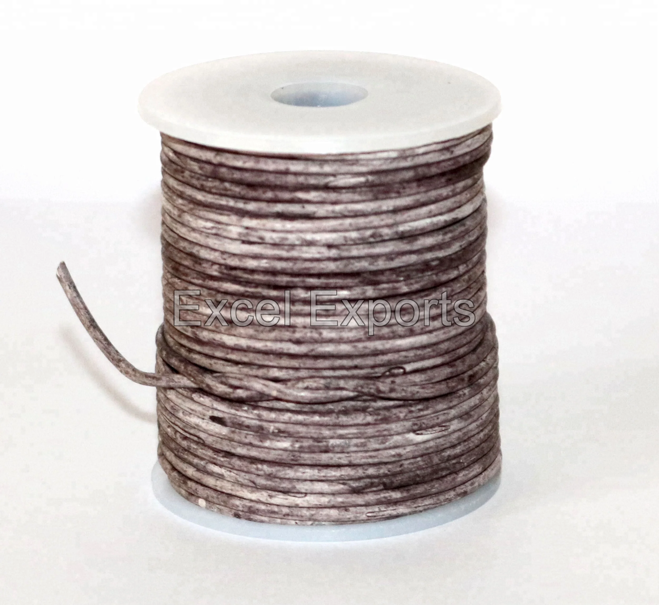 Round Leather Thongs - 2mm  25 meter spools from Manufacturer supplier of Premium quality Leather Cords