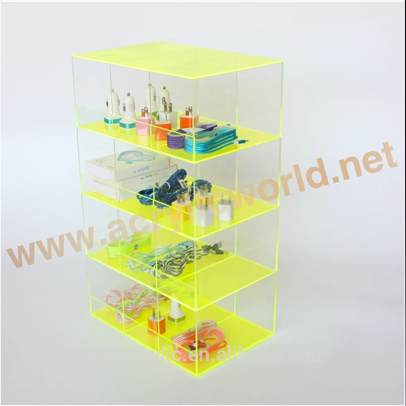 acrylic mobile phone accessories display rack,charger display stand,acrylic USB display shelf