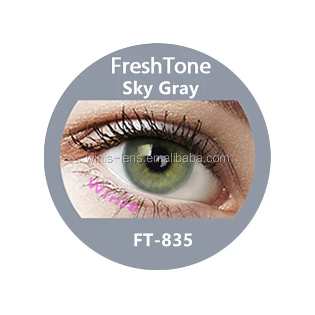 Индивидуальные разноцветные контактные линзы FreshTone 14 5 мм 8 6 изогнутые 0 00 мощности и 38% содержания воды