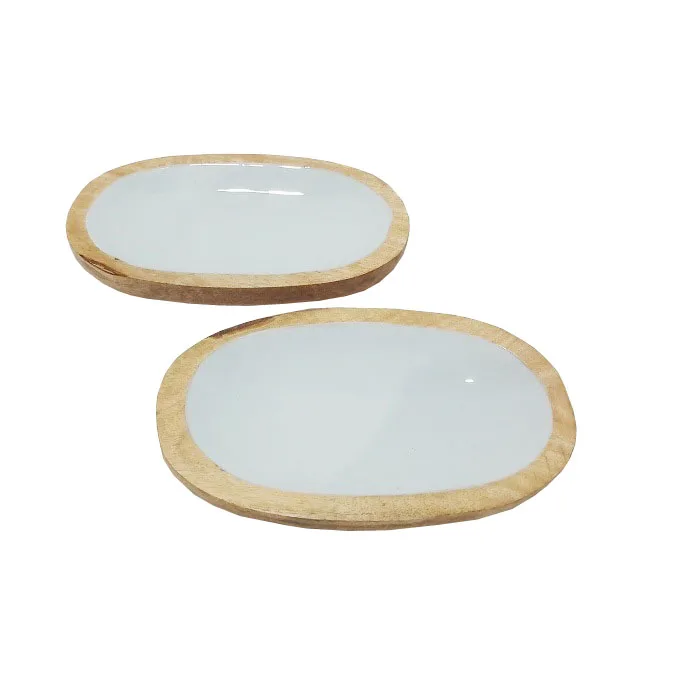 Customized Modern Western Design Heart-Shaped Serving Tray Wood Kitchen Accessory for Home Hotel Restaurant Party Dishes Serving