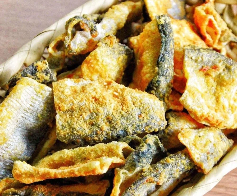 Сушеная Рыбная кожа/хрустящая кожа/Рыбная закуска вьетнамско-Чили соленое яйцо (мистер Кевин + 84 968311314)