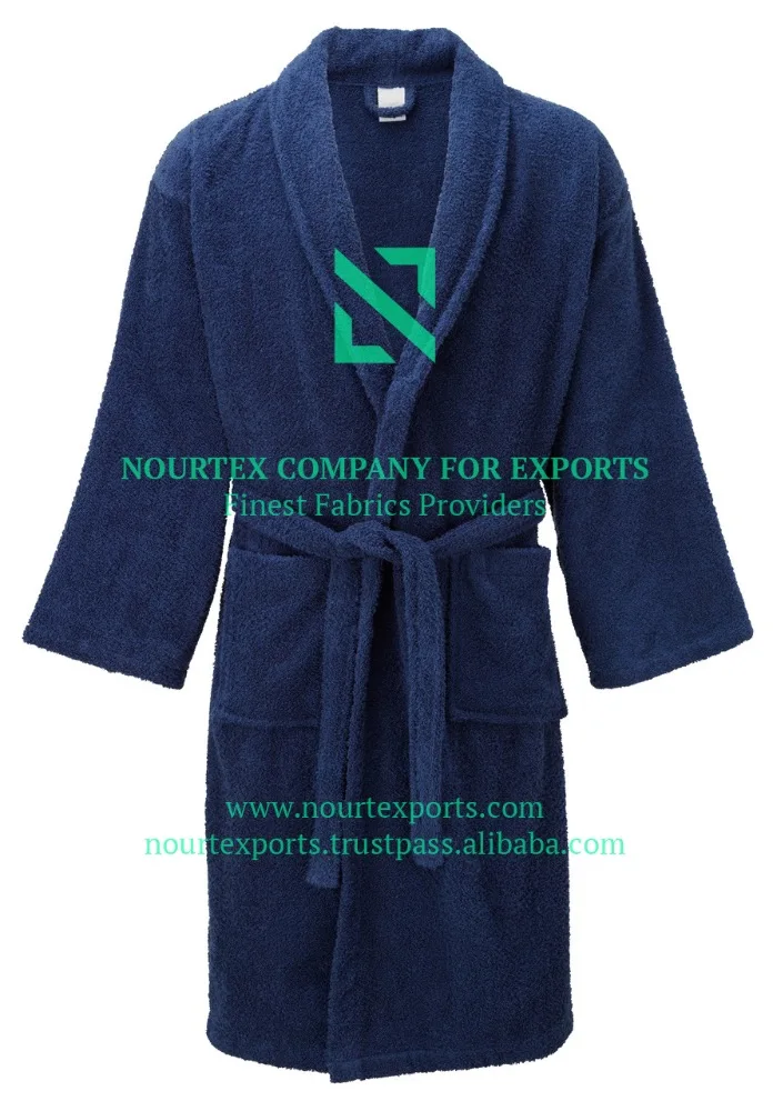 
100% Egyptian Cotton Fabric Bathrobe 
