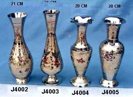 
Brass vase with nickel golden finish 