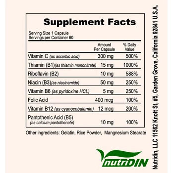 Bulk Vitamin B Powder Complex Tablets/Capsule/Pills.  Include Vitamin B 12, B6, B5, B3, B2. B1+Vitamin C.  Bulk/OEM USA Products