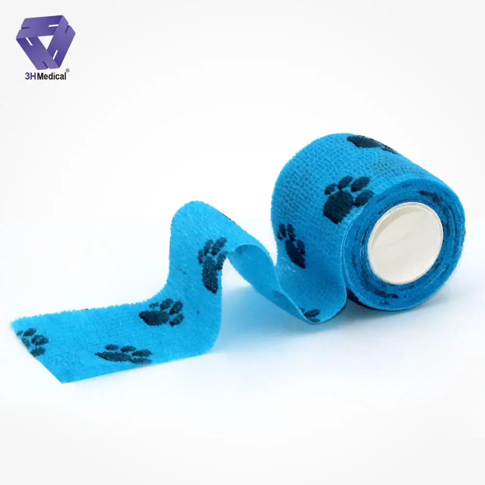 
Self-Adhesive Bandage Print Easy Tear&Removal comfortable no sticky Cohesive Customizable for Body and Veterinary Multi colors 