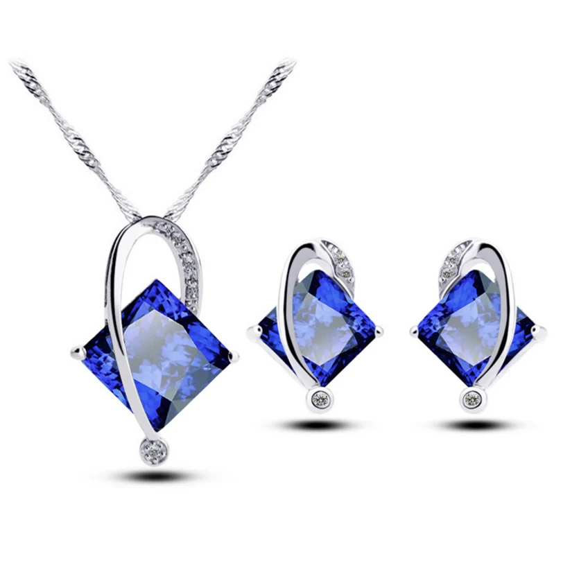 Fine Gold Plated Diamond Shape Women Jewelry Set Online Shopping