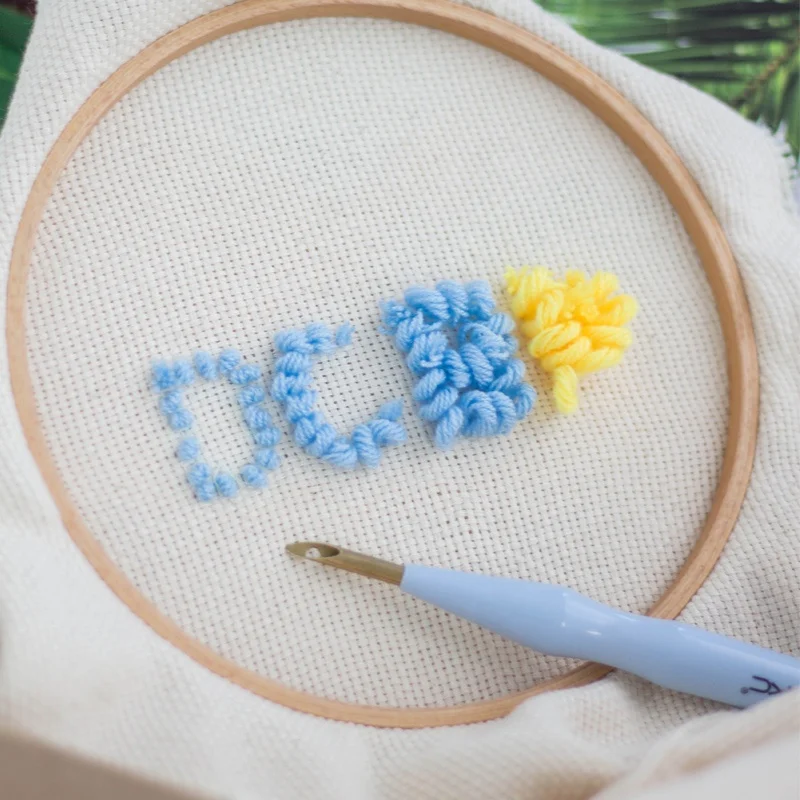 
DIY wholesale knitting stitch crochet tool embroidery stitching punch needle set 