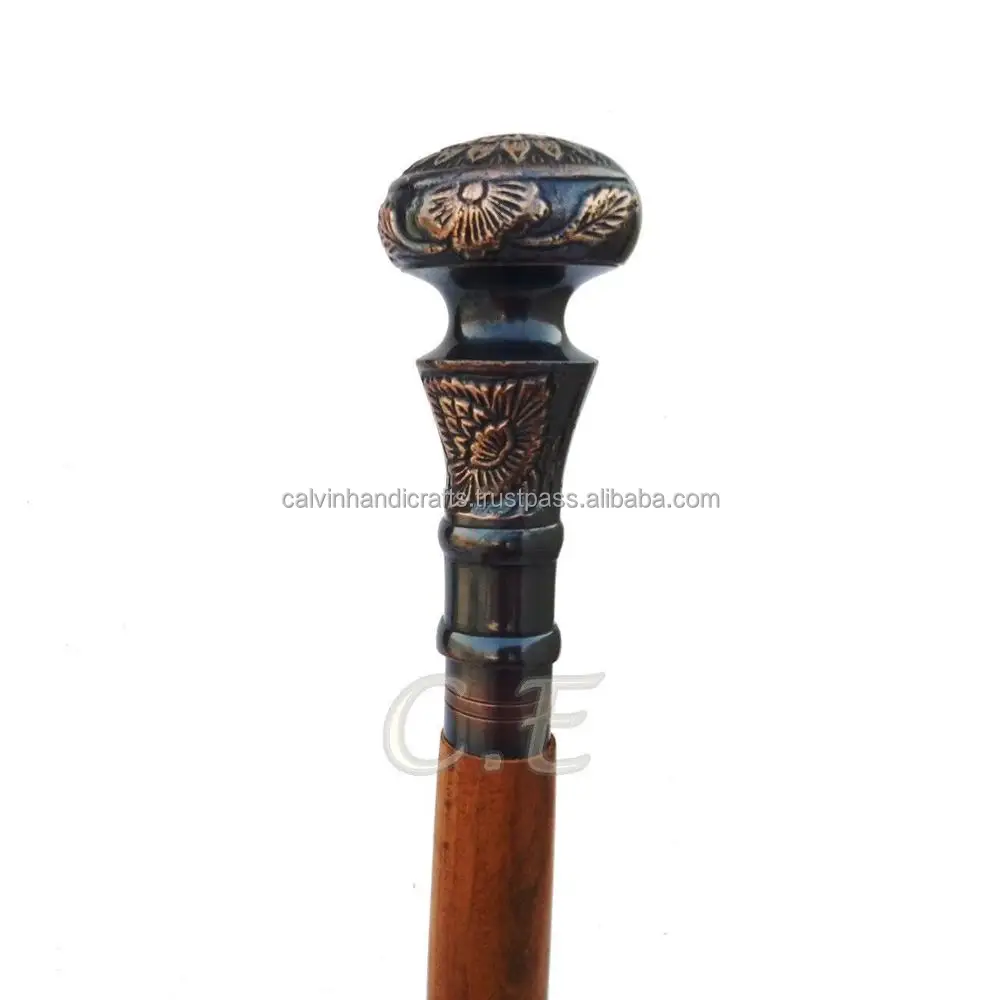 Antique style Solid  brass handle walking canes/compass walking canes Unique Gift Item For Everyone CHWKS36070