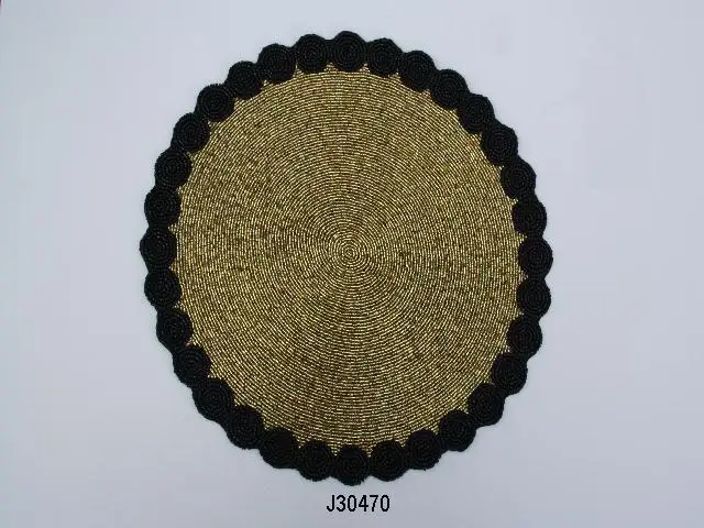 
Wooden bead place mats in brown colour available in other colours also 