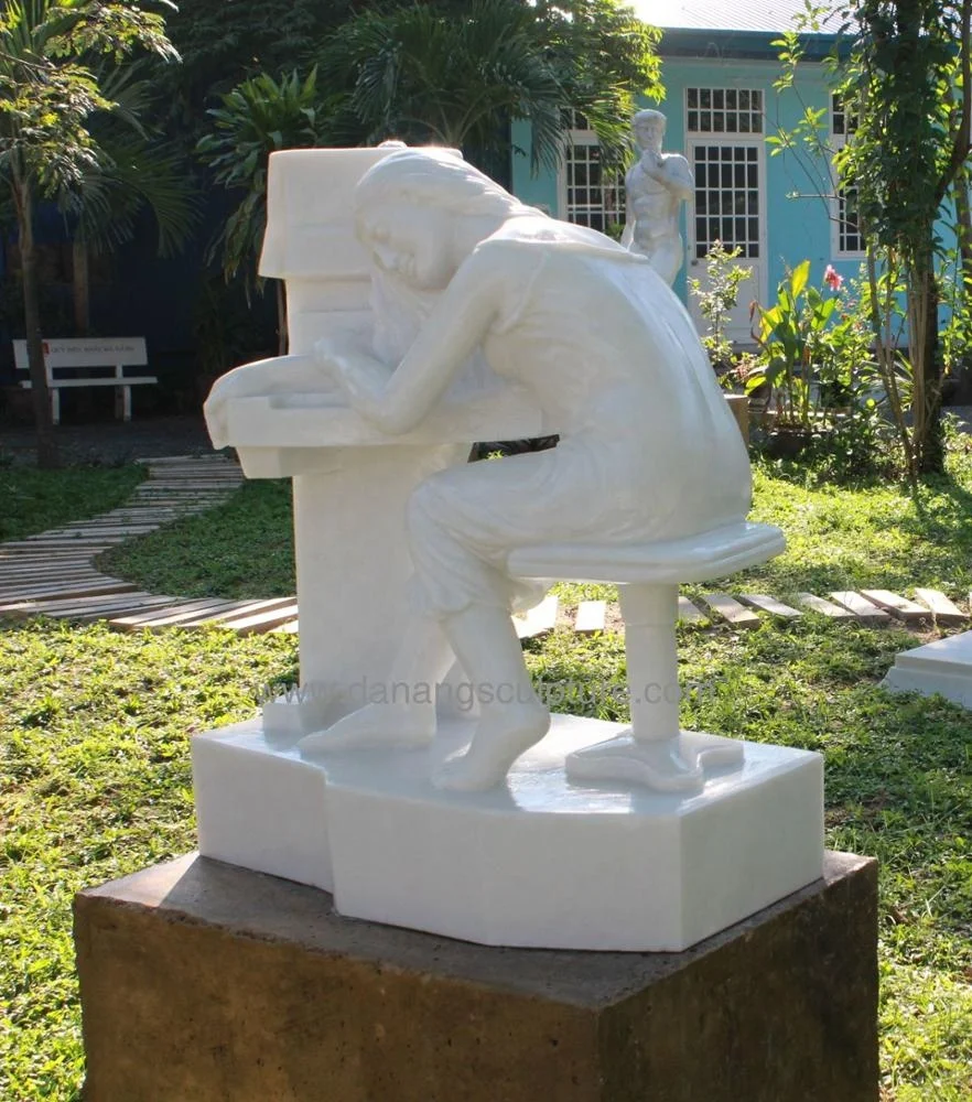 Индивидуальные украшения из камня резьба и скульптуры красивая Спящая молодая девушка сад каменная статуя