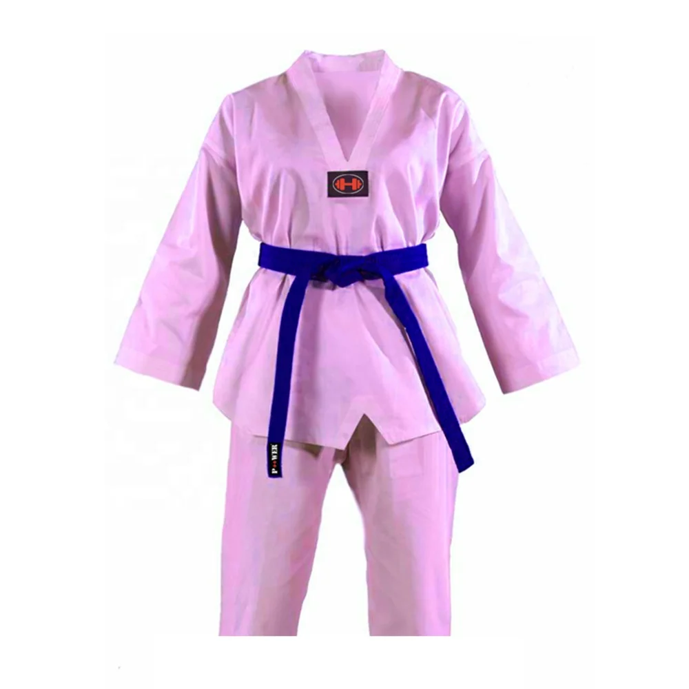 
New Adult Women Cotton Polyester Martial Arts Uniform | Custom Taekwondo Training Wear GI For Ladies 