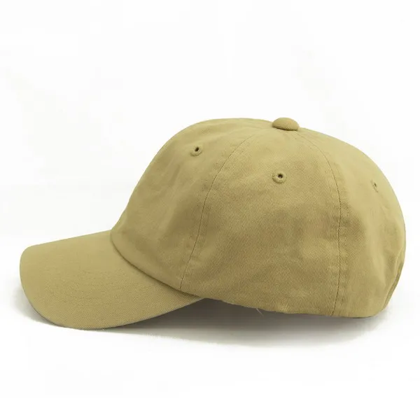 Blank Baseball Cap/Hat 6 Panel  Plaid Cotton Twill Khaki