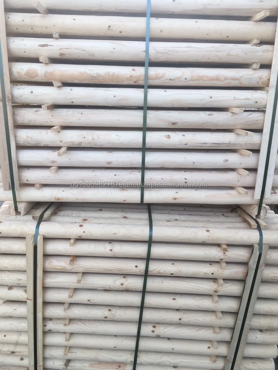 Electrical Wood Poles coniferous, lathed and impregnated by high pressure vacuum