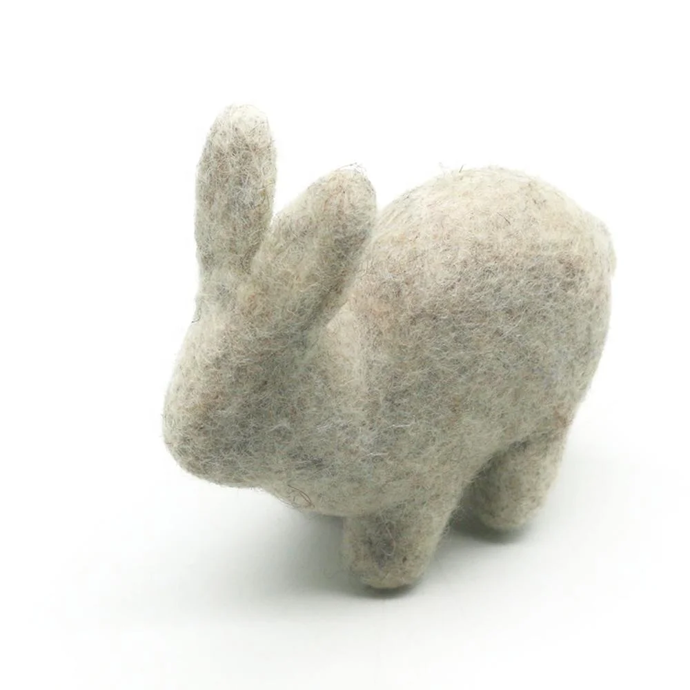 Zealand Wool Hand-felted by Nepalese Women Artisans Educational Stuff Bunny Easter Decorations FYND-021 Blind Rabbit 100% New NP