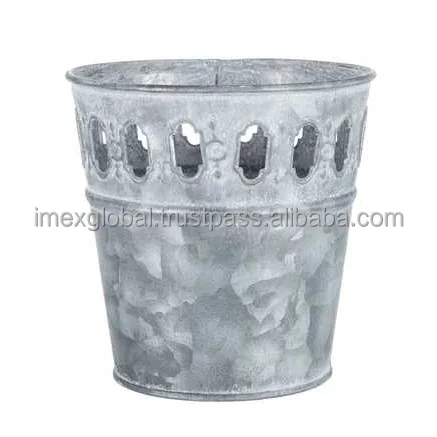 Golden Finishes Flower Pots & Planters Garden Flower Pots & Planter Plant Pot Planter + Plant Liner Metal Flowerpot Stands Iron