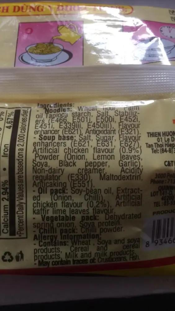 [THQ VIETNAM ] Instant noodle with Chicken lemon leaf 75gr*30packs