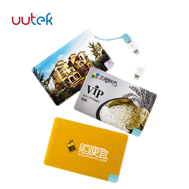 UUTEK PB001 2022 new productsnew products portable charger card mini power bank 2500mAh gift powerbank