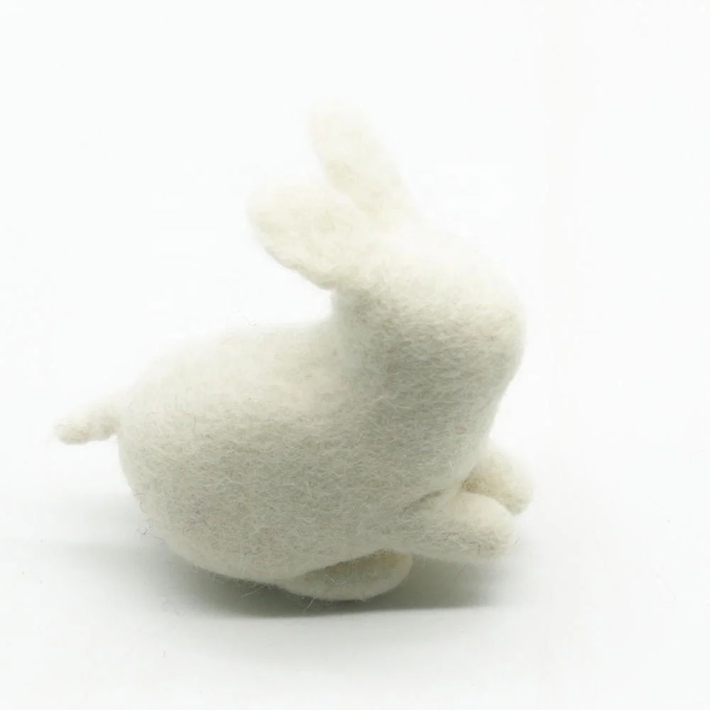 Zealand Wool Hand-felted by Nepalese Women Artisans Educational Stuff Bunny Easter Decorations FYND-021 Blind Rabbit 100% New NP