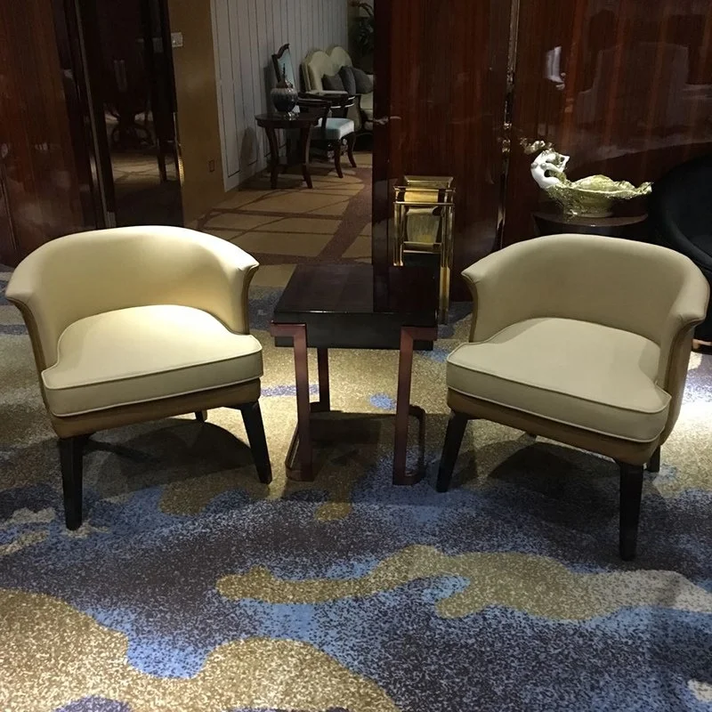 Modern new design 2019 wood hotel lobby chair / hotel lounge furniture