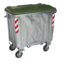 Waste Bin 660LT Metal with Plastic Steel stainless Steel