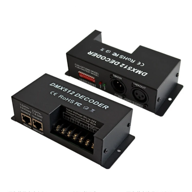 Hot Selling 4 Channel 5A LED RGBW DMX512 Constant Decoder with Pull Code for Stage Lamps or Modules