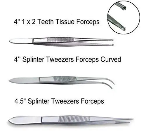 22 Pcs Advanced Dissecting Kit for Anatomy and Biology Medical Students with Scalpel Knife Handle Stainless Steel Mahersi