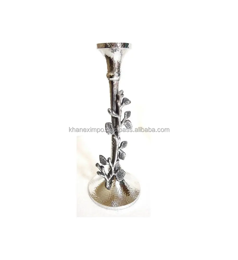 Hammered Design Best Aluminum Metal Candle Holder Candlestick Holder Candelabra Candle Pillar Holder Wholesale