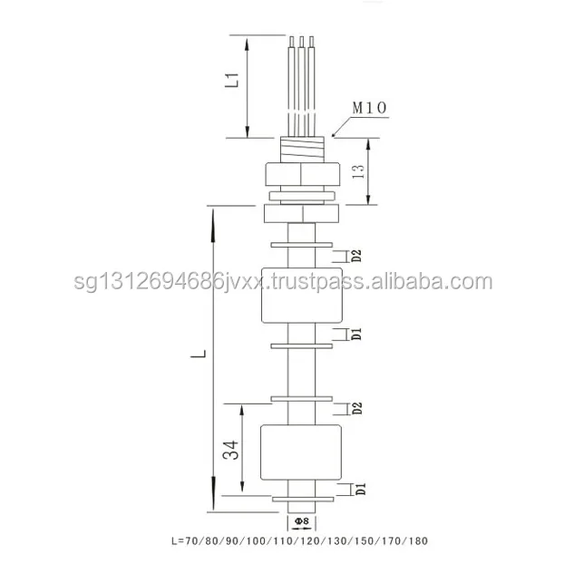 Wholesale stainless steel magnetic float type water level switch