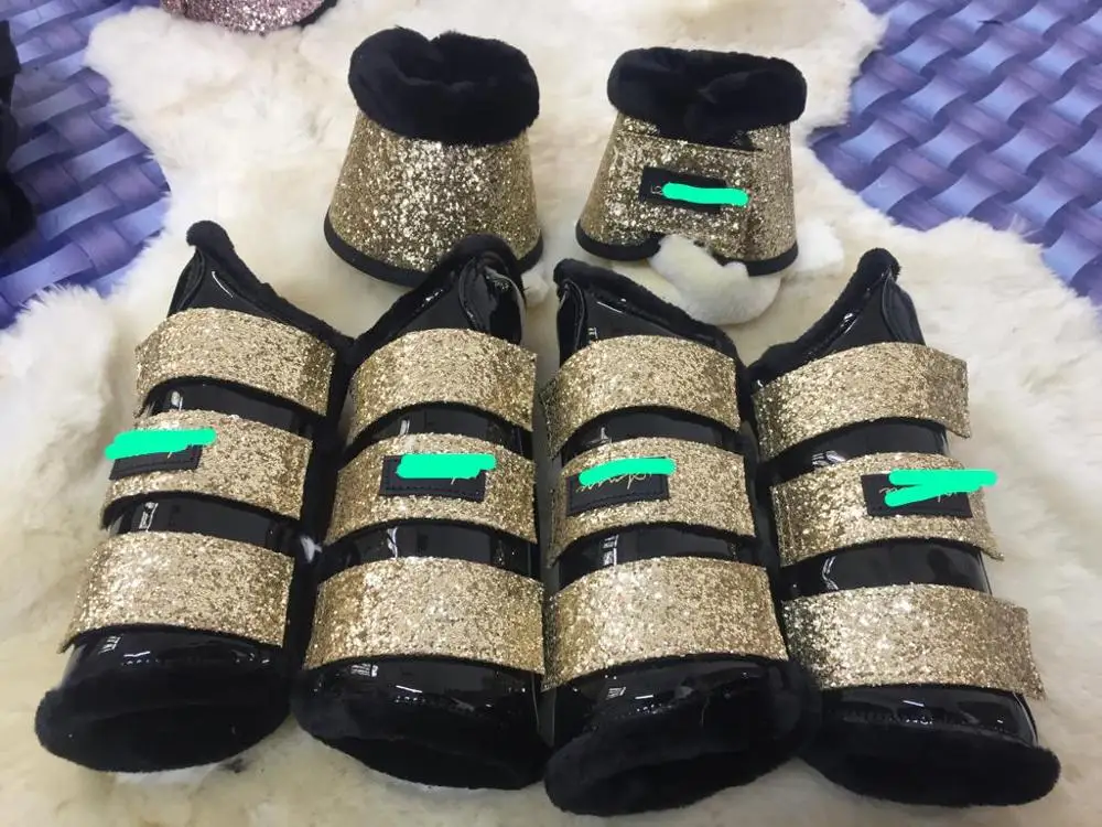 
Tendon Fabric Boots with Glitter 