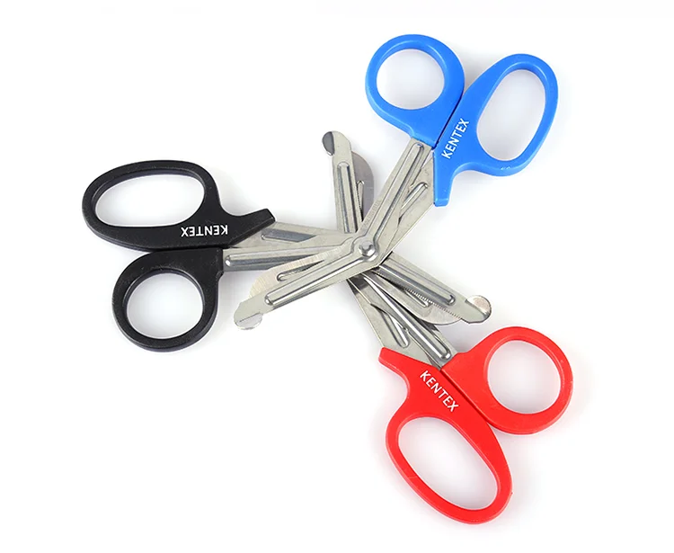 Premium Quality Sharp Edge And Milled Serrations First Aid Medical Shears Trauma Scissors