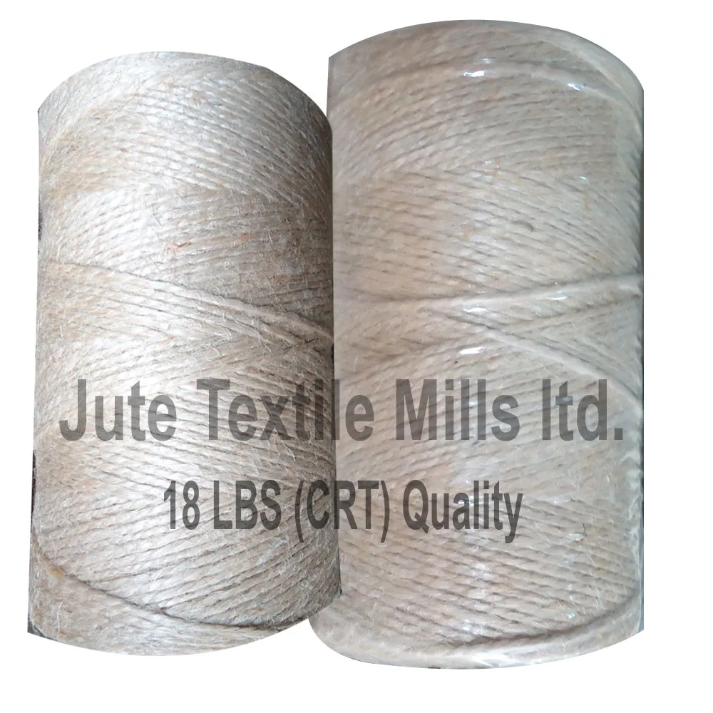 18 LBS / 1 PLY CRT Quality 100% Jute materials High Quality Jute Price Wholesale 100 Jute Yarn Anti Item Good Pattern