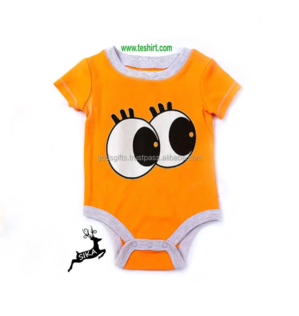 online shopping OEM organic cotton baby Romper body suit fashion kids customer baby pantone Dyed Organic Cotton Baby Rompers