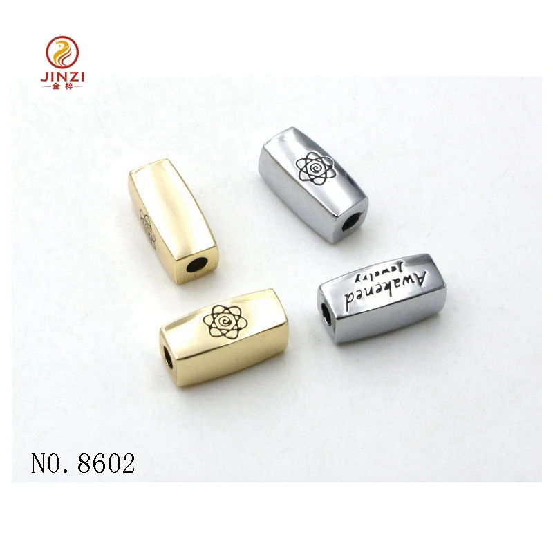 Аксессуары для браслетов, бусины для изготовления ювелирных изделий, бусины с гравировкой логотипа на заказ