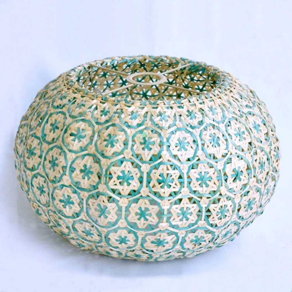 Antique Box Craft Style Lamp Shades Modern Design with round Pattern Made of Glass Plastic Bamboo and Metal for Decoration