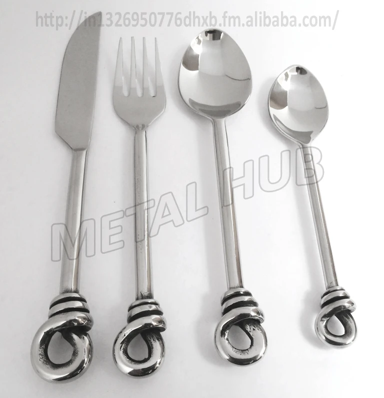 Stainless Steel Flatware set with Hand Forged Handles